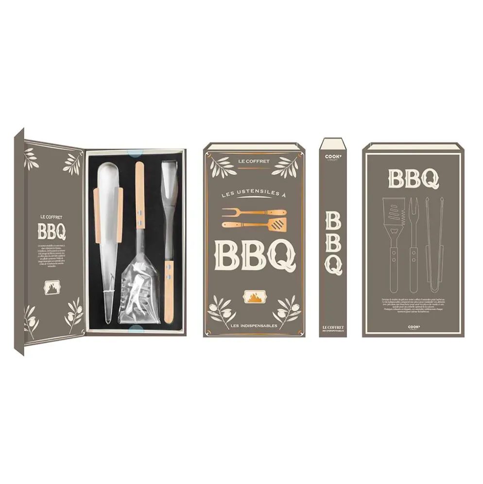 Coffret accessoires à barbecue 3 pièces