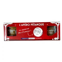 Coffret apéro-pétanque tapenade, anchoïde et un cochonnet