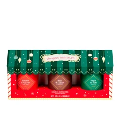 Coffret cadeau 3 bougies parfumées 3x75g