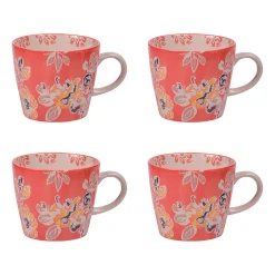 Coffret de 4 tasses en grès rouge 36cl - Ava