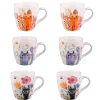 Coffret de 6 tasses en porcelaine chat 23cl - Savannah