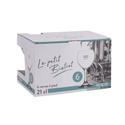 Coffret de 6 verres à pied 21cl - Bistrot