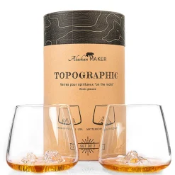 Coffret de 2 verres Grand Canyon et Mont Matterhorn - Topographic