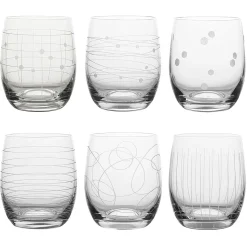 Coffret de 6 verres transparent 30cl - Graphik