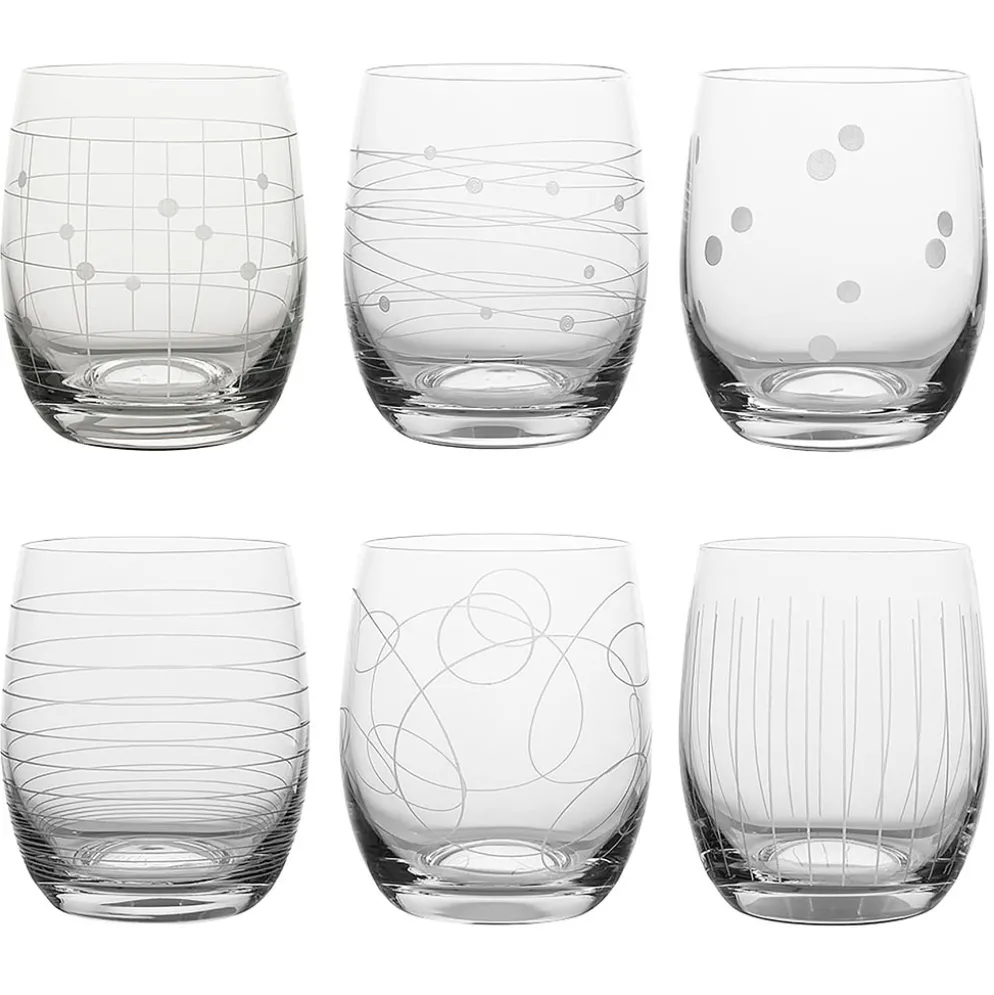 Coffret de 6 verres transparent 30cl - Graphik