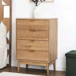 Commode 3 tiroirs en bois h90cm - Tiphaine