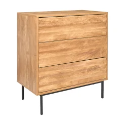 Commode 3 tiroirs en bois h78cm - Célia