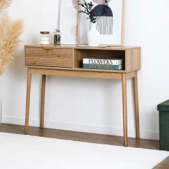 Console en bois 1 tiroir 1 niche - Tiphaine