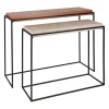 Console gigogne (x2) en fer terracotta et beige - Ario