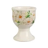 Coquetier marguerite en faïence blanc cassé - Collection