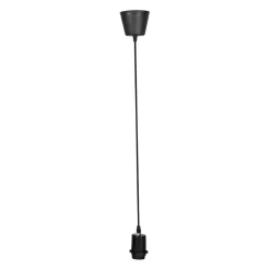 Cordon électrique pour suspension en tissu noir E27 1M