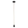 Cordon électrique pour suspension en tissu naturel et noir E27 0.80M
