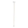 Cordon électrique pour suspension en tissu naturel et blanc E27 0.80M