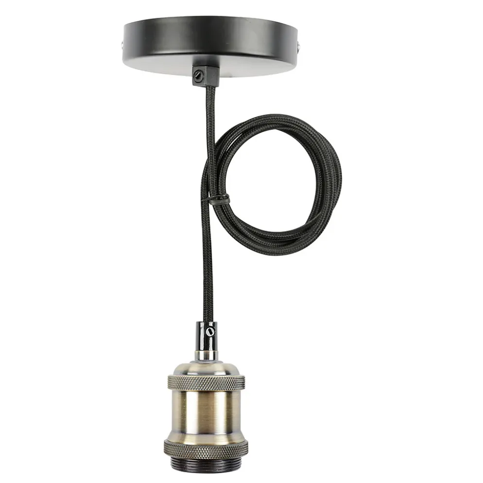 Cordon électrique pour suspension en métal doré E27 0.70M