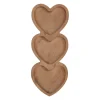 Coupelle 3 compartiments cœur en acacia naturel 30x15cm - Dalbert