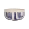 Coupelle en terre cuite rayé bleu d16cm - Lisia