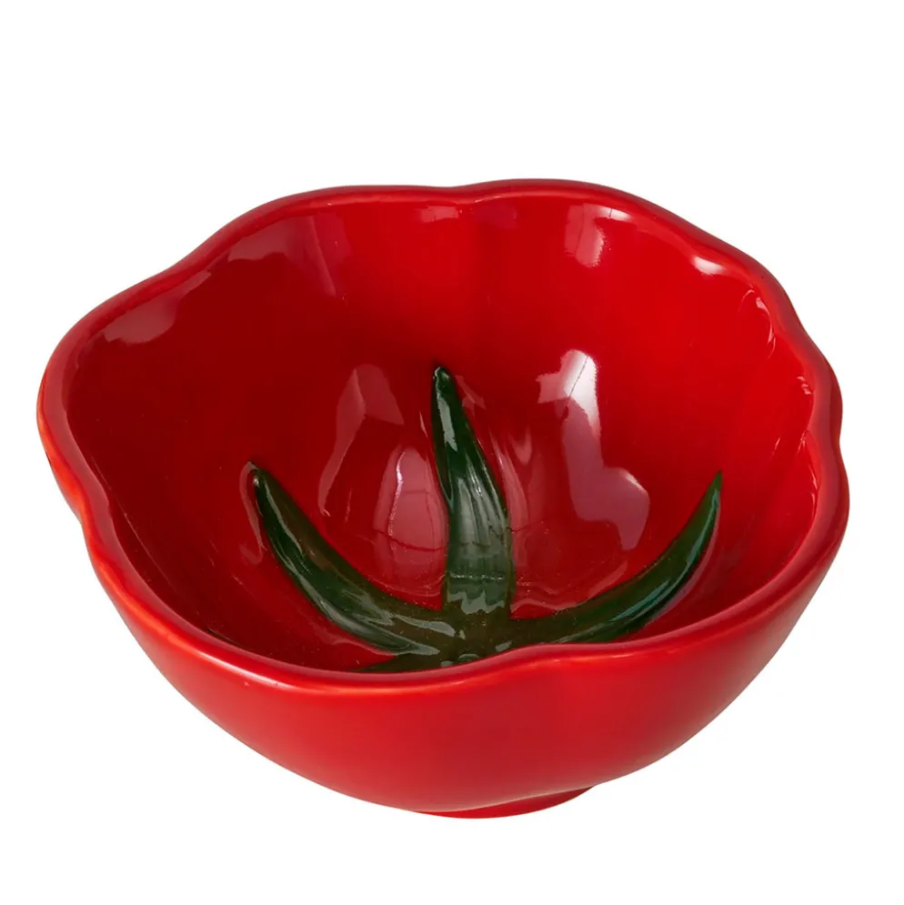 Coupelle tomate en céramique rouge d13cm