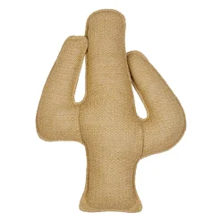 Coussin cactus en tissu naturel 55x40cm