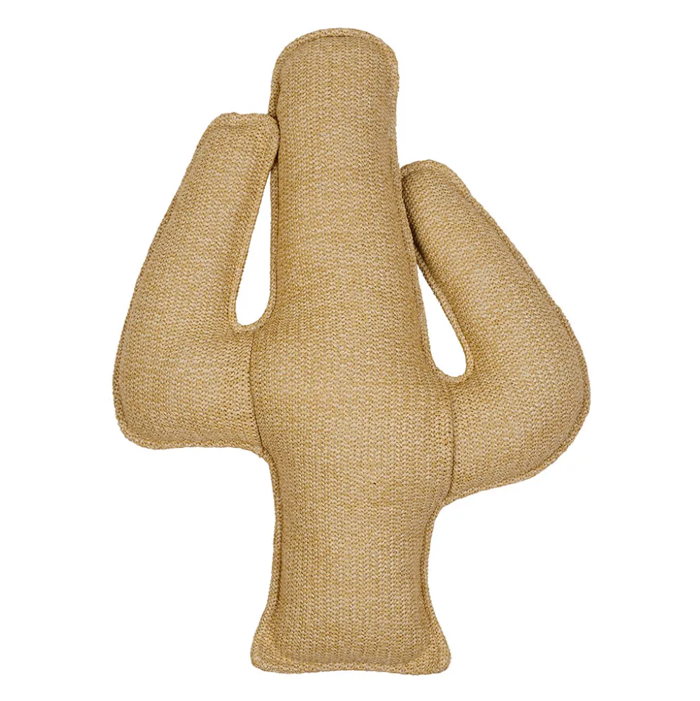 Coussin cactus en tissu naturel 55x40cm