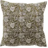 Coussin carré en coton vert 45x45cm - Joelle