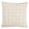 Coussin en coton grège 45x45cm - P'tits Coeurs