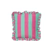 Coussin en tissu rayé bleu et violet 45x45cm