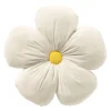Coussin fleur en tissu blanc d40cm - Leander