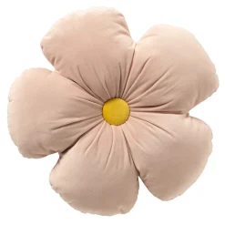 Coussin fleur en tissu rose d40cm - Leander