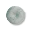 Coussin rond en tissu bleu d40cm - Olly