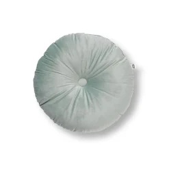 Coussin rond en tissu bleu d40cm - Olly