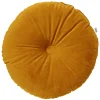 Coussin rond en tissu ocre d40cm - Olly