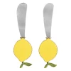 Couteau à beurre citron (x2) en inox jaune