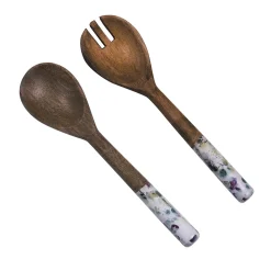 Couverts à salade en bois de manguier - Garden