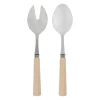 Couverts à salade en inox beige - Arbella