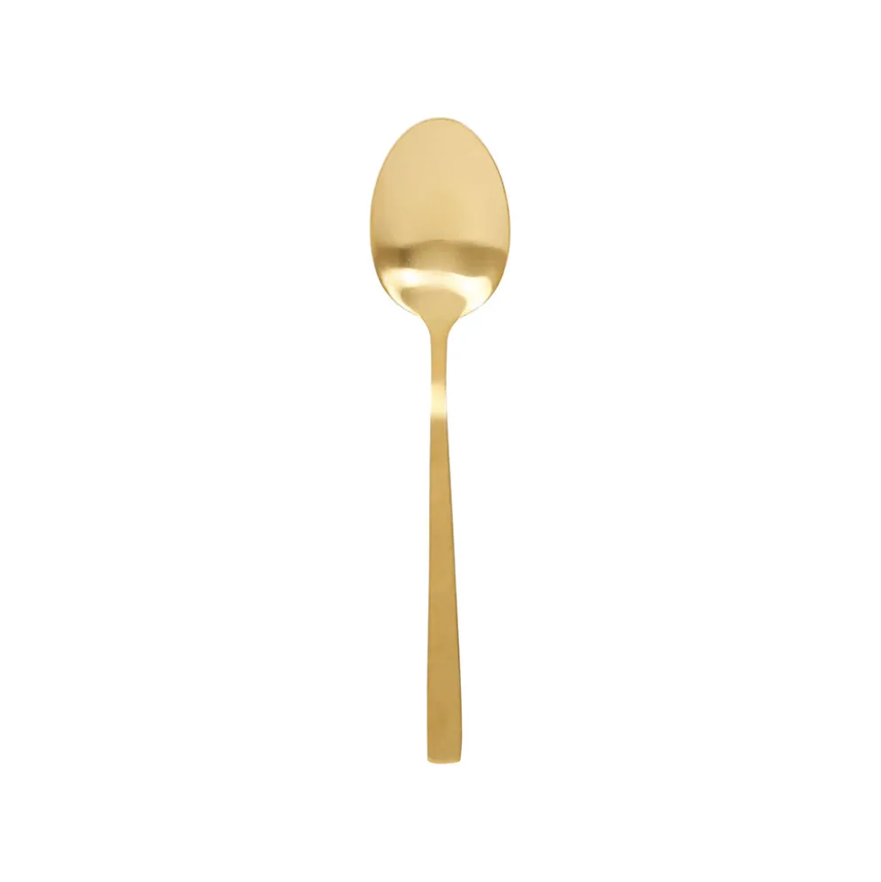 Cuillère à café doré mat en inox - ablis
