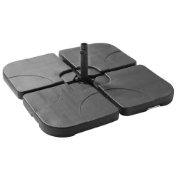 Dalles de parasol x4 à lester noir 24kg