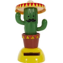 Déco cactus solaire dansant h10cm