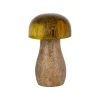 Déco champignon en manguier naturel h8cm - Cauterets