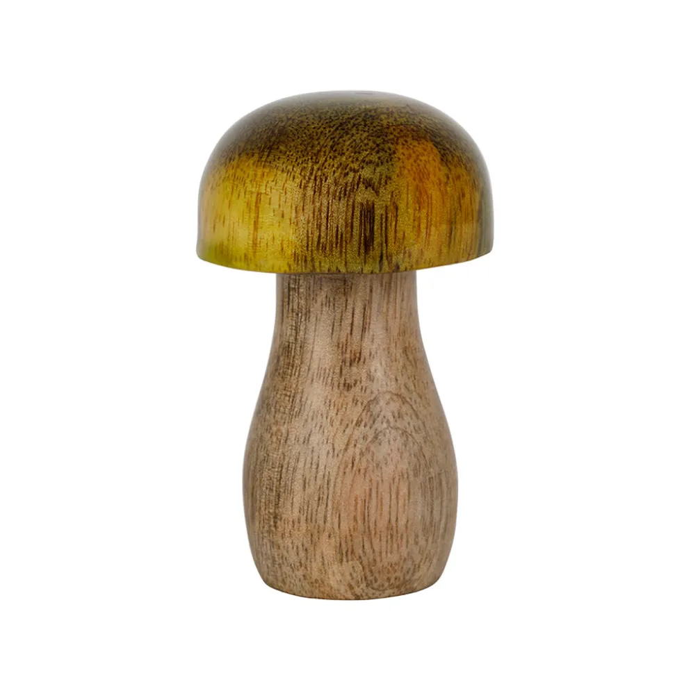 Déco champignon en manguier naturel h8cm - Cauterets