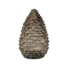 Déco led pigne en verre fumé h15cm - Automnal