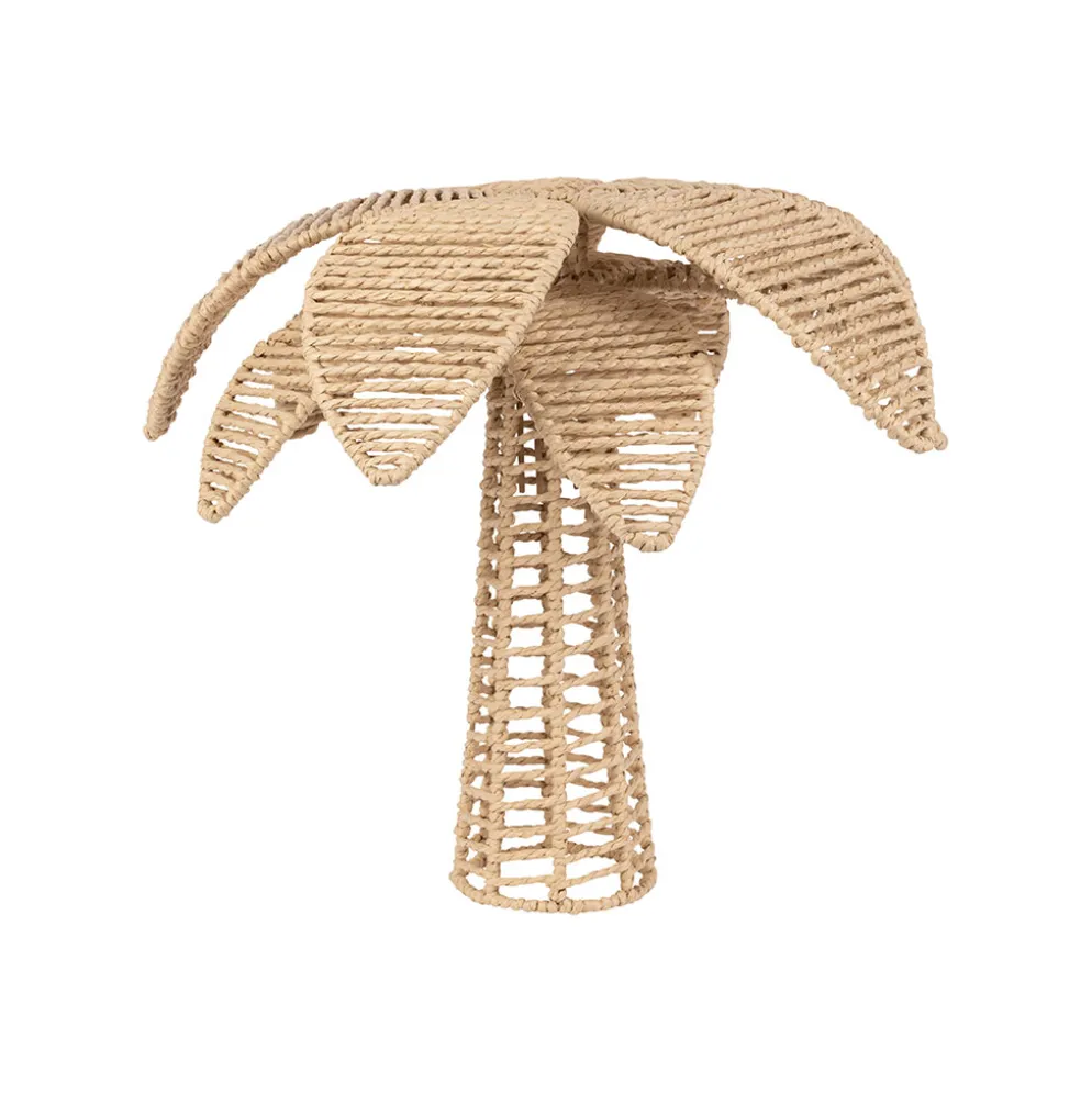 Déco petit palmier en corde et fer naturel h35cm - Palma