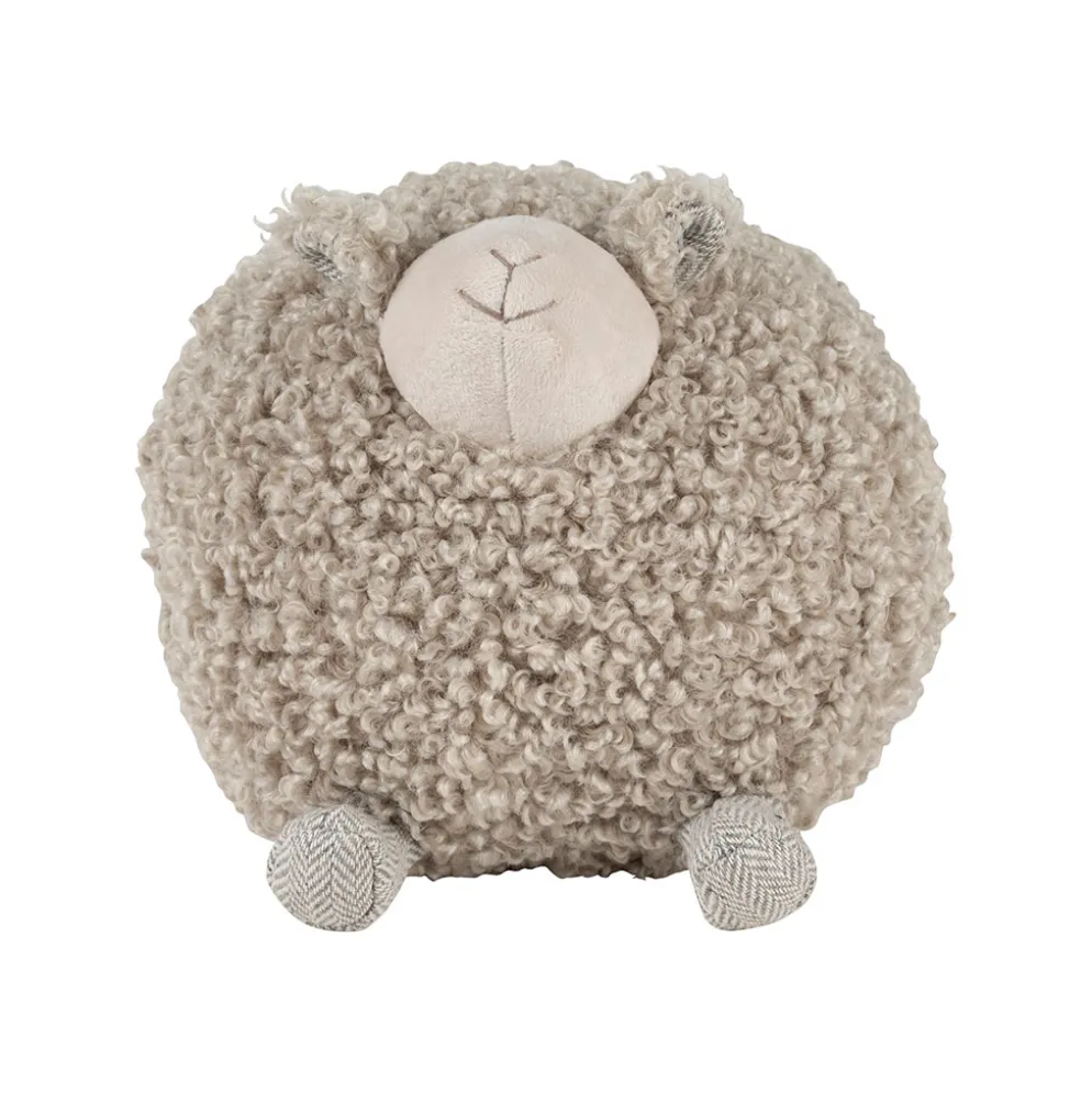 Deco mouton shaggy gris h20cm