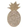Deco murale ananas en coquillage naturel et blanc - Cauri
