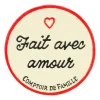 Dessous de plat "fait avec amour" en fonte ivoire d24cm - Fontnel