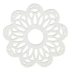 Dessous de plat fleur en fonte blanc cassé D20cm - Rhodonea