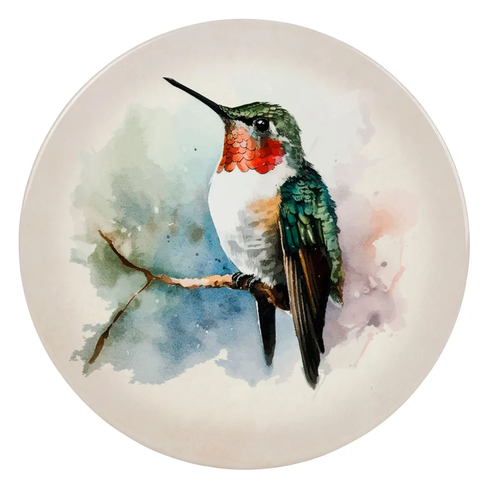 Dessous de plat oiseau en céramique multicolore d20cm