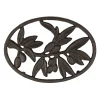 Dessous de plat olivier en fonte brun 24x18cm