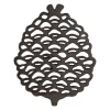 Dessous de plat pomme de pin en fonte brun 18x22cm