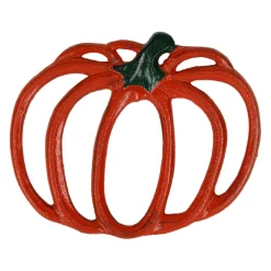 Dessous de plat potiron en fonte orange 19x15cm