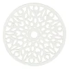 Dessous de plat rosace en fonte blanc cassé D20cm - Rhodonea